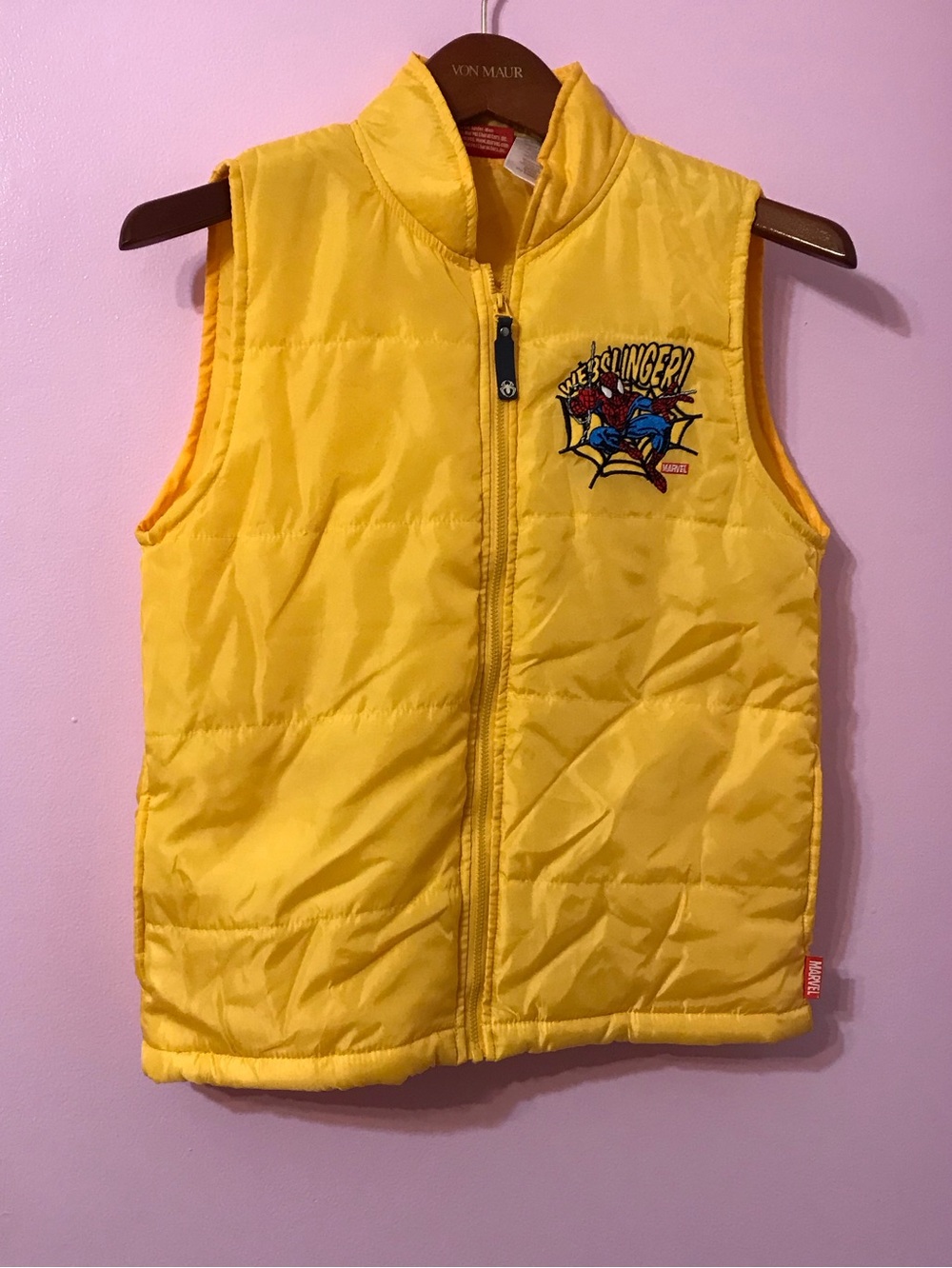 Vintage Y2K 2005 Marvel Spider Man Puffer Vest Boys size 8/10